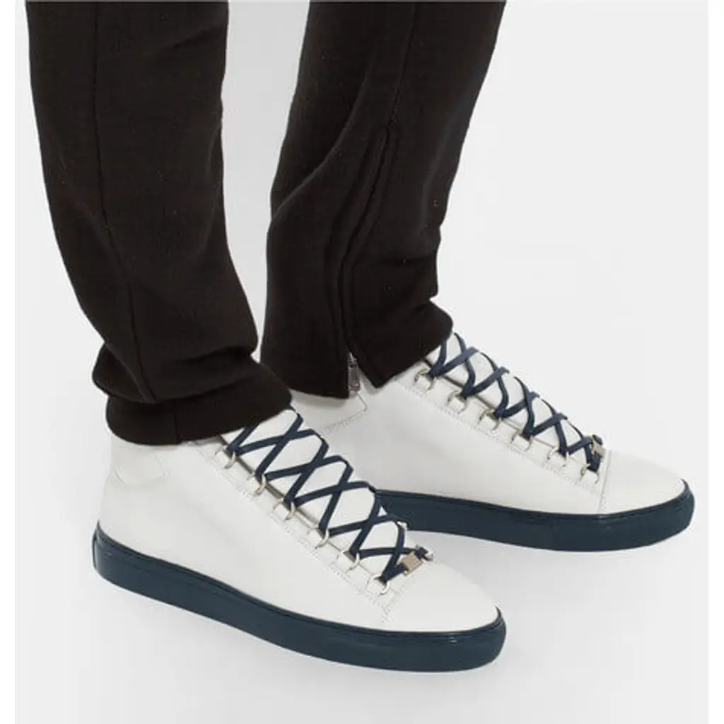 Balenciaga Arena Leather White Blue - Image 4