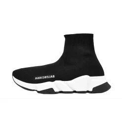 Balenciaga Speed Logo Print Black White