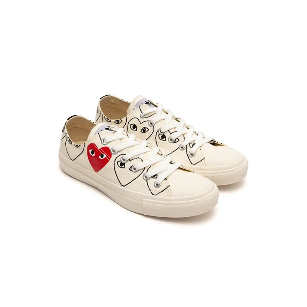 Comme Des Garcons Play X Converse Chuck 70 Low Sail Black - Image 2