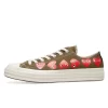 Comme Des Garcons X Converse Chuck Taylor All Star 70s Ox Multi-Heart Khaki