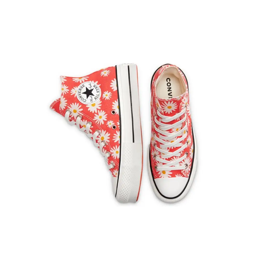 Converse Camp Daisies Platform Chuck Taylor All Star High Top Red - Image 4