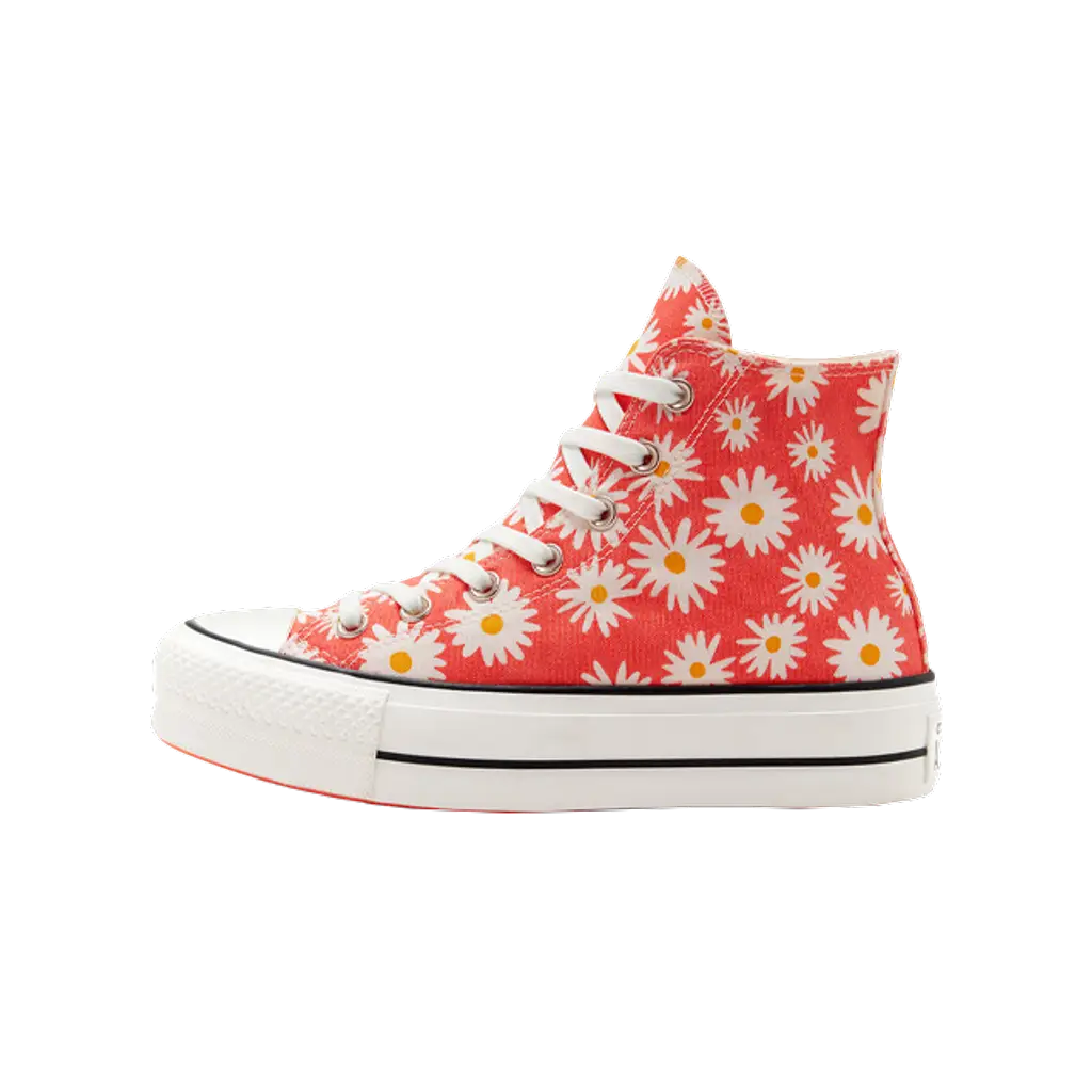 Converse Camp Daisies Platform Chuck Taylor All Star High Top Red