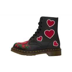 Dr. Martens Dr Martens 1460 Pascal Hearts Boots Black