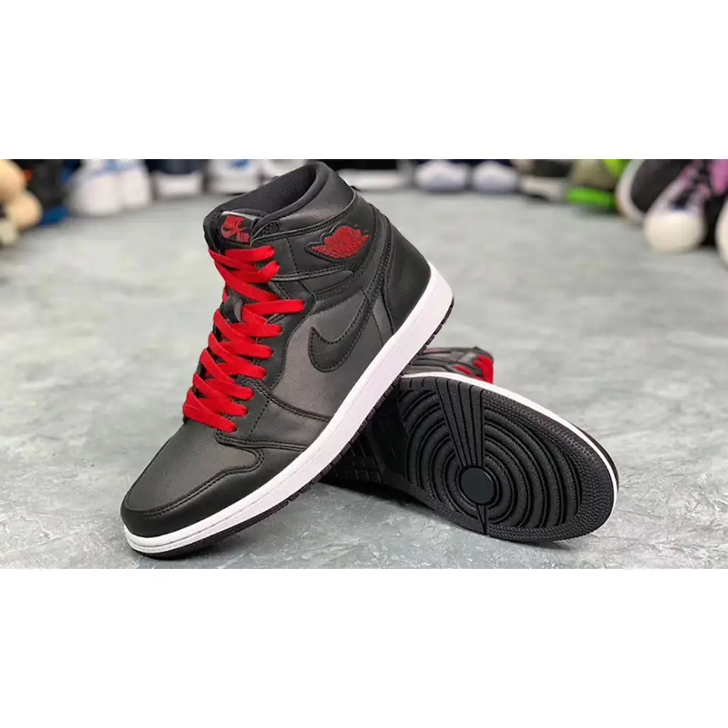 Nike Jordan 1 Black Satin - Image 5