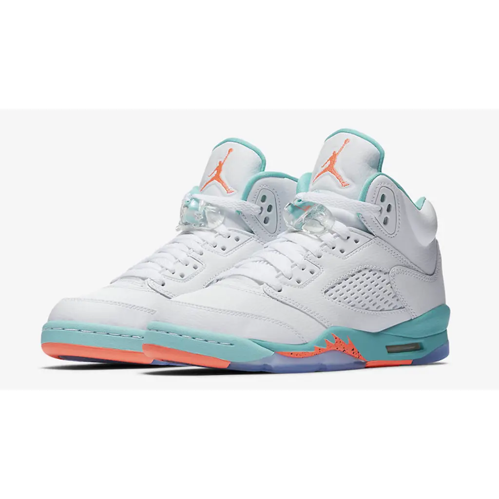Nike Jordan 5 GG White Aqua - Image 2