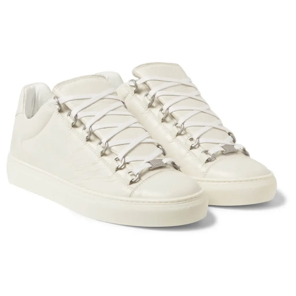 Balenciaga Arena Creased Leather Low White - Image 2