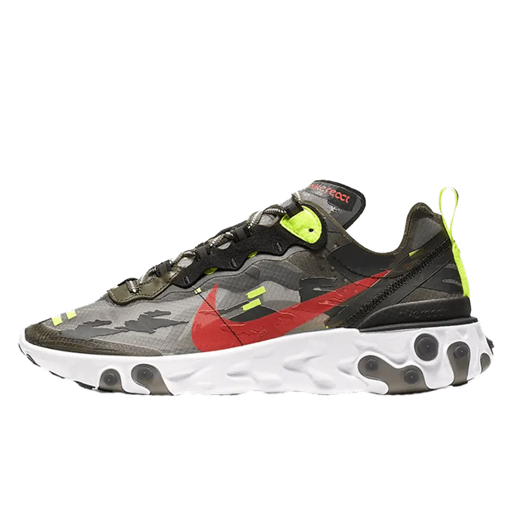 Nike React Element 87 Camo Volt