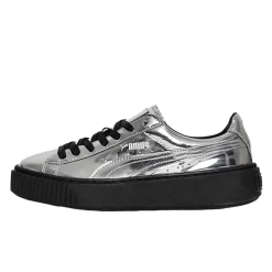 PUMA Basket Platform Metallic Silver