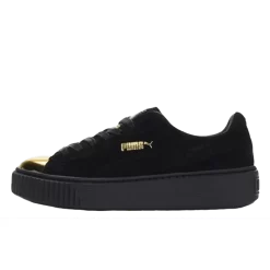 Puma Suede Platform Black Gold Toe