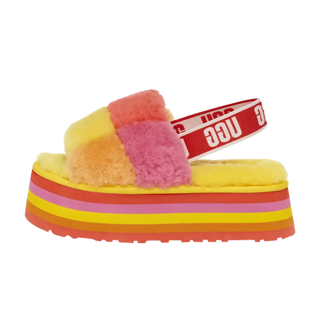 UGG Disco Checker Slide Yellow