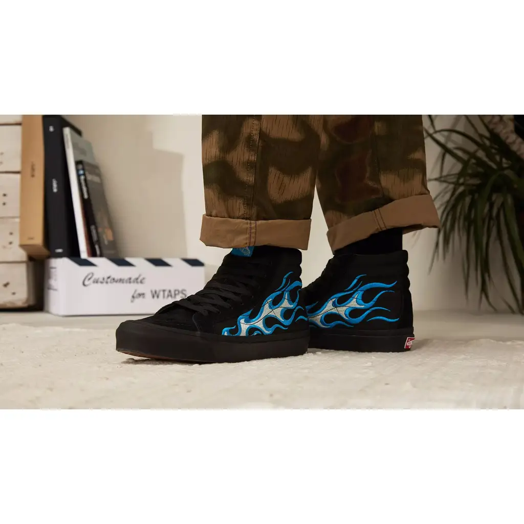 WTAPS X Vans Vault OG Sk8-Hi LX Blue Flame - Image 2