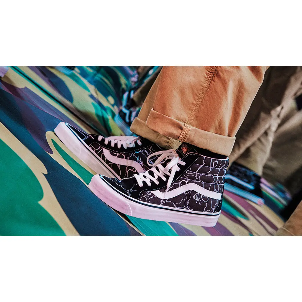 A Bathing Ape X Vans Sk8-Hi 38 DX Black - Image 2