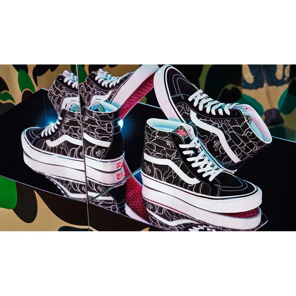 A Bathing Ape X Vans Sk8-Hi 38 DX Black - Image 3