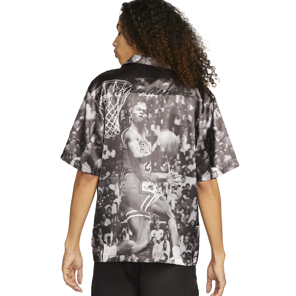 Nike A Ma Maniére X Jordan Satin Button Up Shirt - Black - Image 2