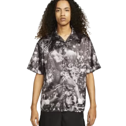 Nike A Ma Maniére X Jordan Satin Button Up Shirt - Black
