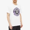 AAPE Purple Glow Camo Moon Face T-Shirt - White
