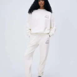 ADANOLA "A" Oversized Sweatshirt - Cream