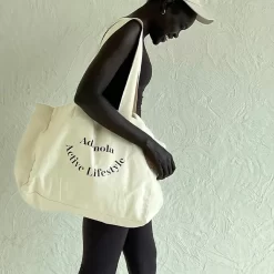 ADANOLA Active Lifestyle Tote Bag - Cream Black