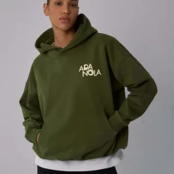 ADANOLA Active Oversized Hoodie - Moss Green