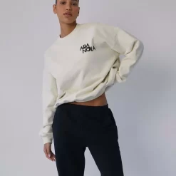 ADANOLA Active Oversized Sweatshirt - Marshamallow White