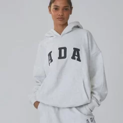 ADANOLA ADA Oversized Hoodie - Light Grey Melange