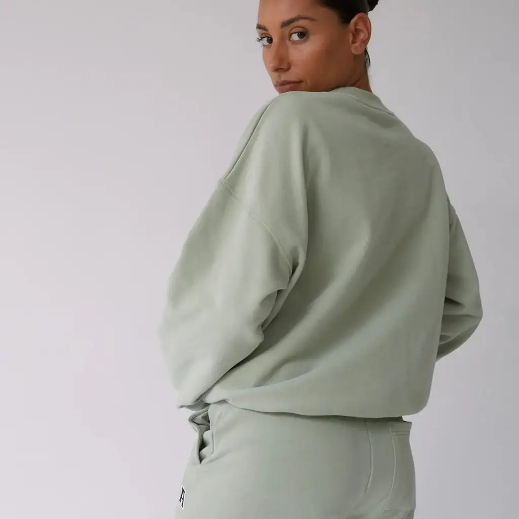 ADANOLA ADA Oversized Sweatshirt - Sage Green - Image 2
