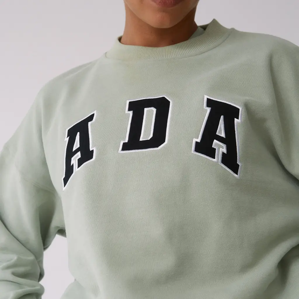 ADANOLA ADA Oversized Sweatshirt - Sage Green - Image 3