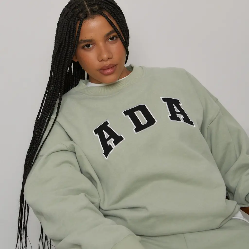 ADANOLA ADA Oversized Sweatshirt - Sage Green