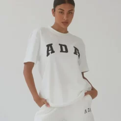 ADANOLA ADA Short Sleeve Oversized T-Shirt - White