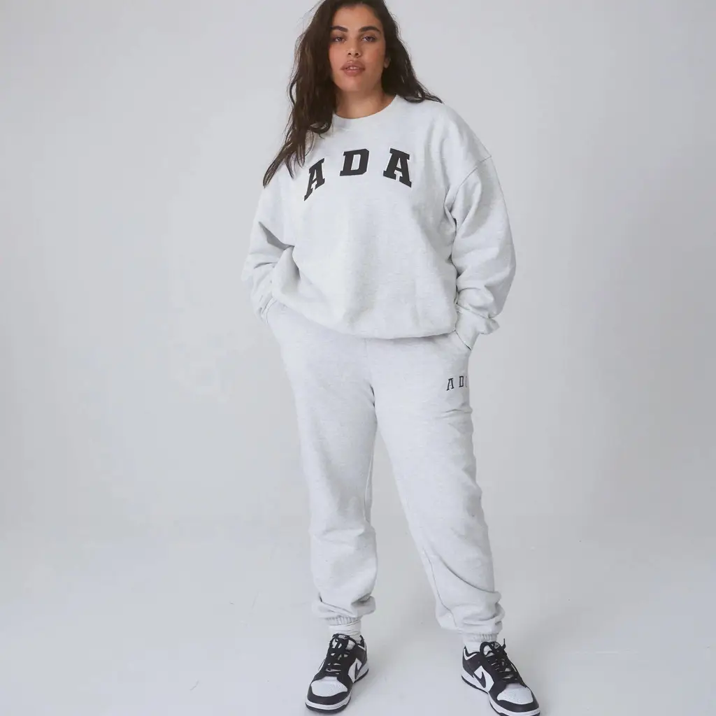 ADANOLA ADA Sweatpants - Light Grey Melange - Image 2