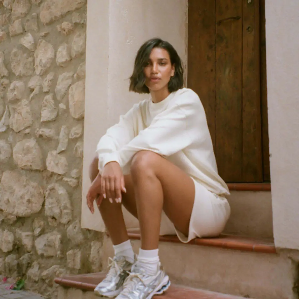 ADANOLA Back Print Oversized Sweatshirt - Marshmallow White