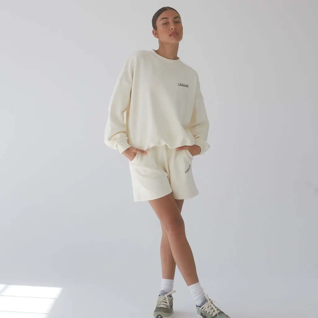 ADANOLA Back Print Oversized Sweatshirt - Marshmallow White - Image 4