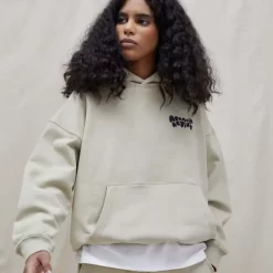 ADANOLA Bubble Oversized Hoodie - Desert Beige