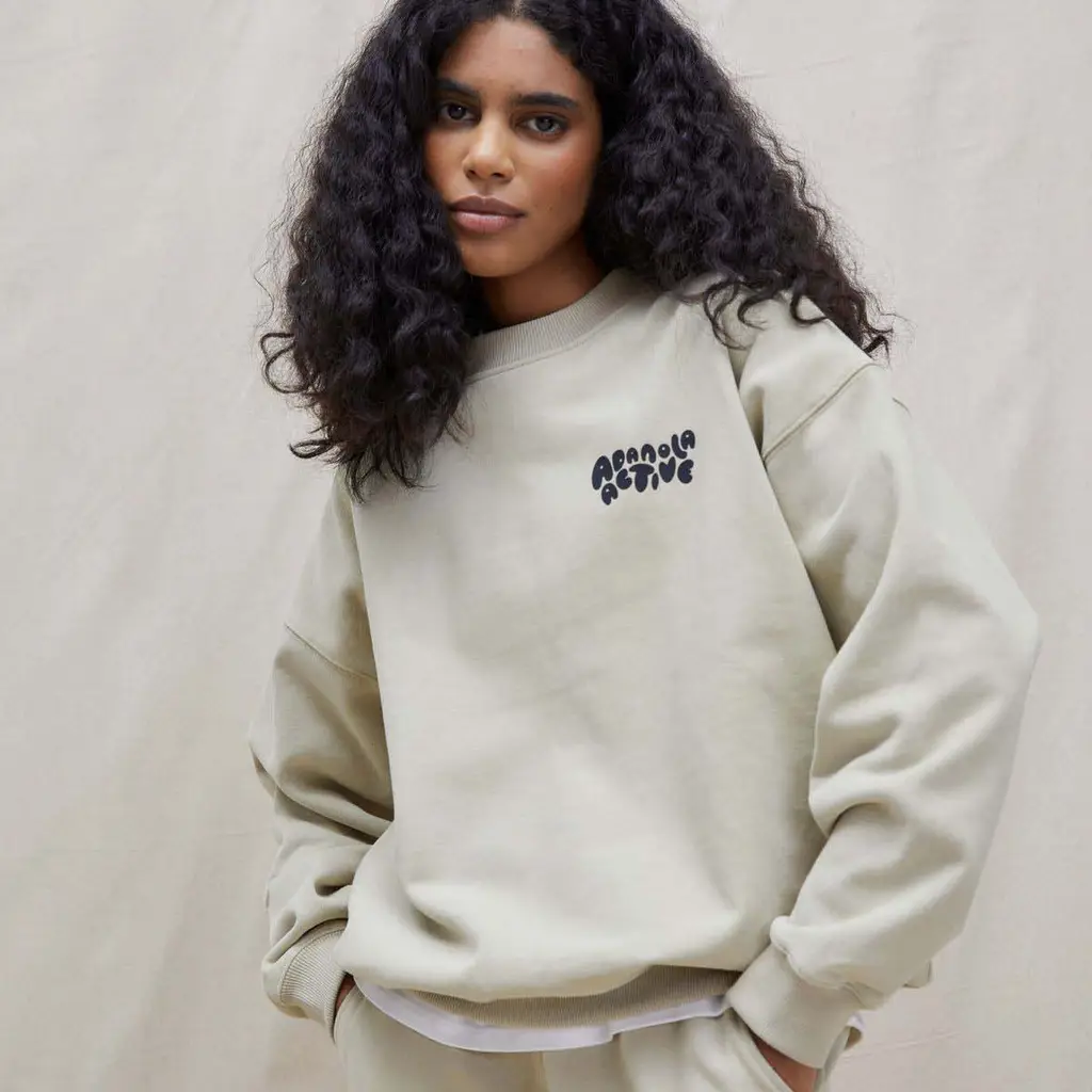 ADANOLA Bubble Oversized Sweatshirt - Desert Beige