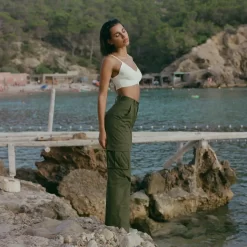 ADANOLA Cargo Pants - Green