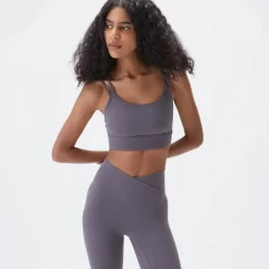 ADANOLA Double Strap Bra - Dark Grey