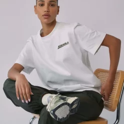 ADANOLA Est. 2015 Short Sleeve Oversized T-shirt - White