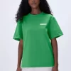 ADANOLA Resort Sports Short Sleeve Oversized T-Shirt - Kelly Green