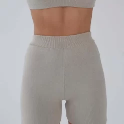 ADANOLA Rib Knit Shorts - Desert Beige