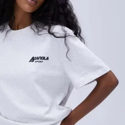 ADANOLA Bold Short Sleeve Oversized T-shirt - Grey Melange