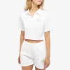 ADANOLA Tennis Collection Mesh Polo - White