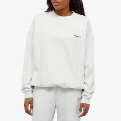 ADANOLA Tonal Logo Oversized Crew Sweat End Exclusive Light - Grey Melange