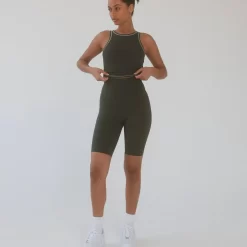 ADANOLA Ultimate Bike Shorts - Dark Olive