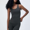 ADANOLA Ultimate Longline Tank Top - Graphite Grey