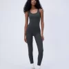 ADANOLA Ultimate Scoop Neck Sleeveless Unitard - Graphite Grey
