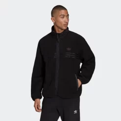 Adidas 2000 Luxe Zip-Up Fleece Jacket - Black