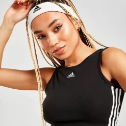 Adidas 3-Stripes Badge Of Sport Rib Tank Top - Black