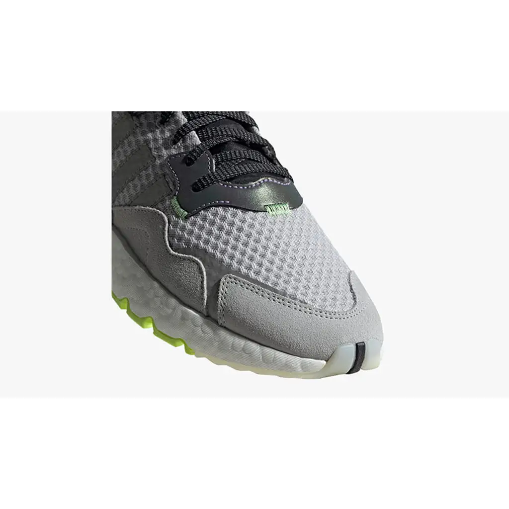 Adidas Nite Jogger Grey Silver Volt - Image 2