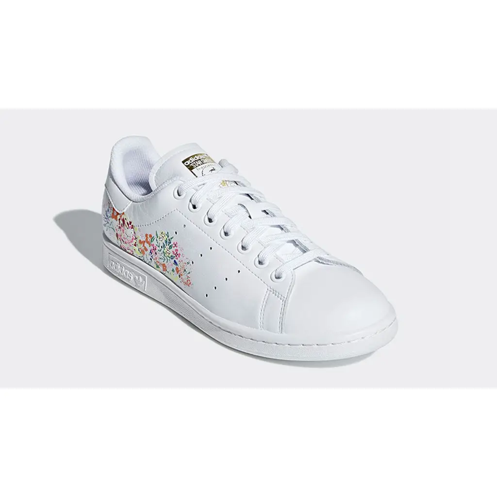 Adidas Stan Smith Floral Print White Womens - Image 2