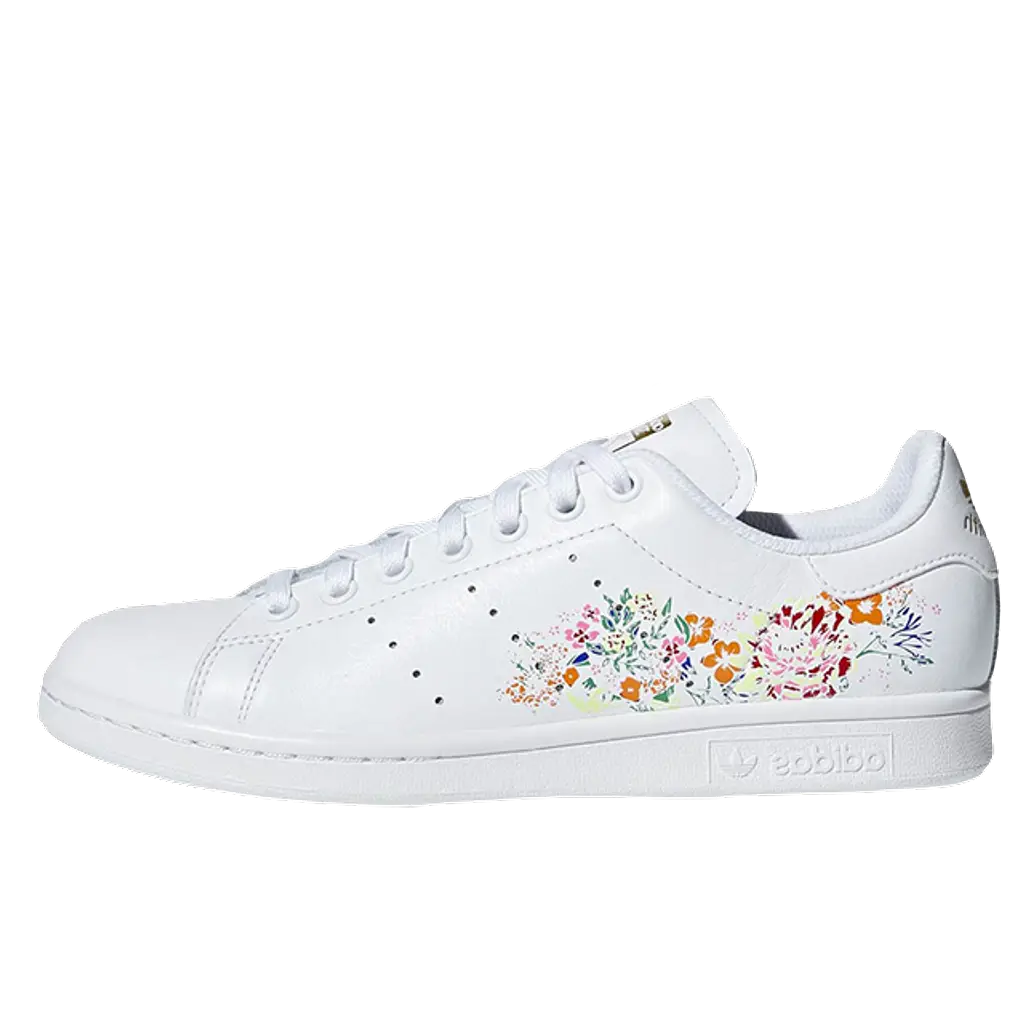 Adidas Stan Smith Floral Print White Womens